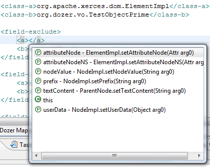 Dozer - eclipse plugin usage xml